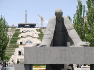 The statue of Alexander Tamanian, Yerevan, Armenia