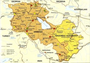 Armenia and Artsakh map