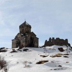 The Vahramashen church in winter